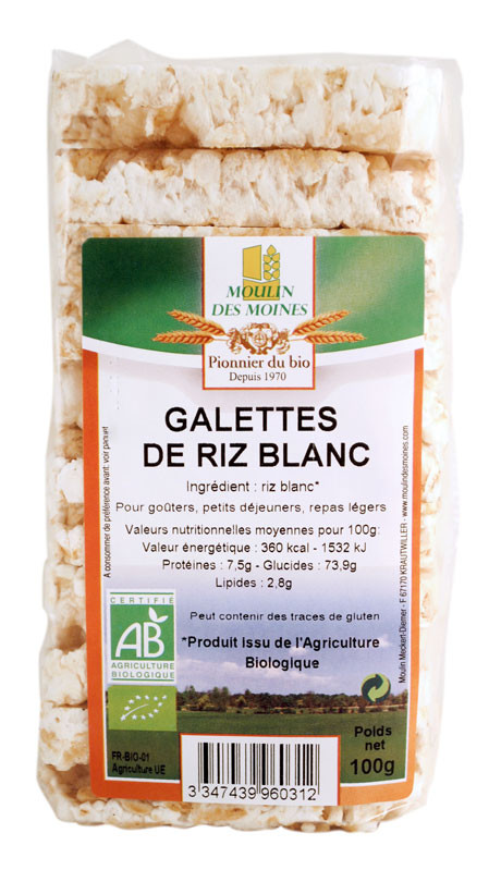 GALETTES RIZ BLANC 100G AB