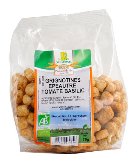 GRIGNOTINES EPEAUTRE TOMATE BASILIC 75G AB