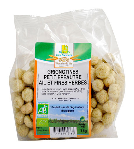 GRIGNOTINES PETIT EPEAUTRE AIL FINES HERBES 75G AB