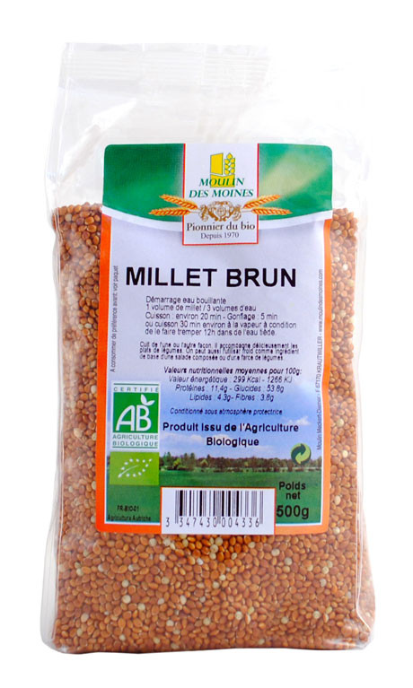 MILLET BRUN NON DECORTIQUE 500G AB
