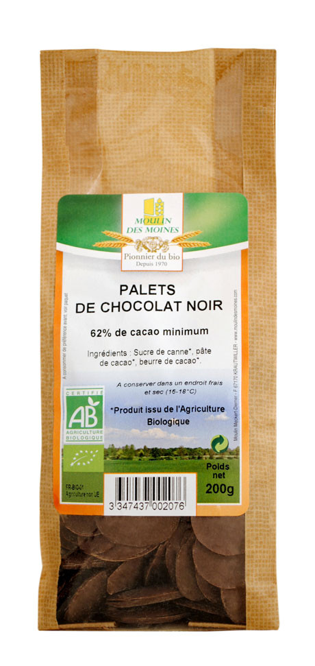 PALETS CHOCO NOIR 62% 200G AB