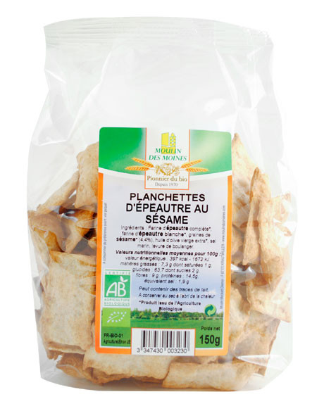 PLANCHETTE EPEAUTRE SESAME 150G AB