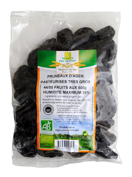 PRUNEAUX D'AGEN AVEC NOYAUX CAL55/66 500G AB