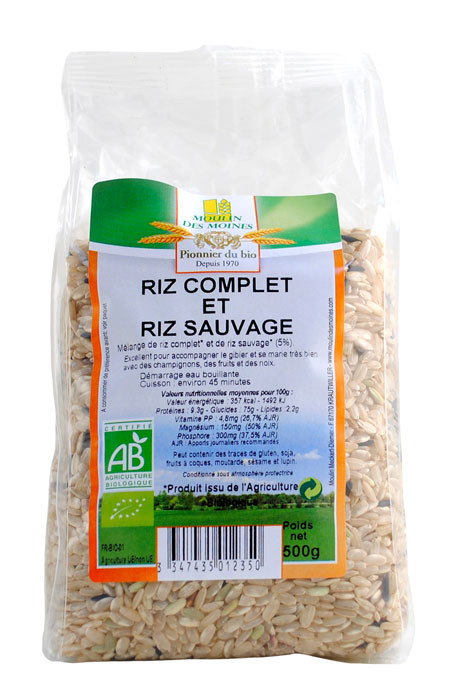 RIZ COMPLET ET SAUVAGE 5% 500G AB