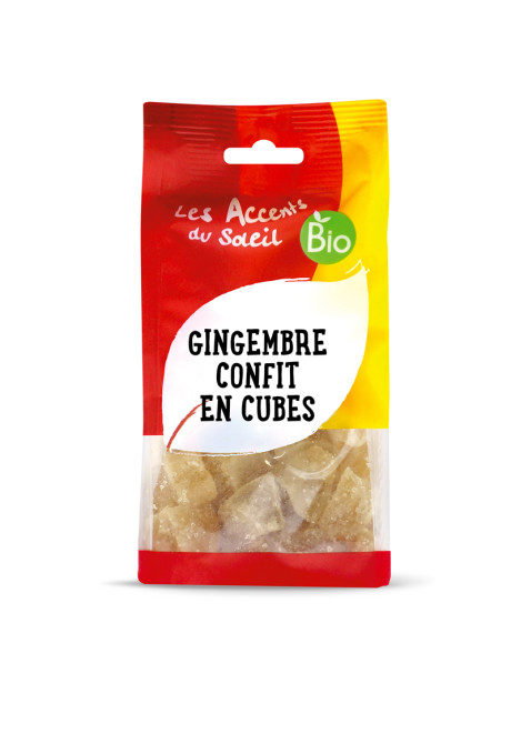 Gingembre confit en cube  Chine