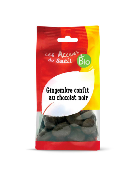 Gingembre confit enrobé de chocolat noir Chine