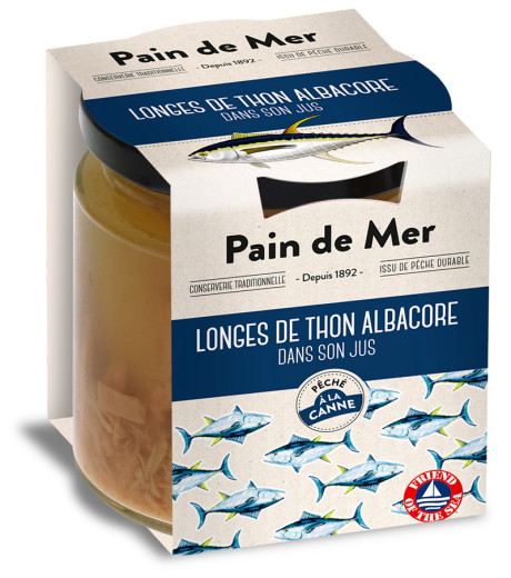 Longes de thon Albacore au naturel dans son jus