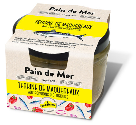 Terrine de maquereaux aux poivrons bio