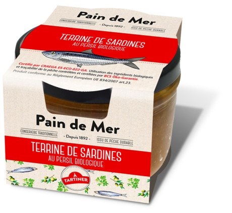 Terrines de sardines au persil bio
