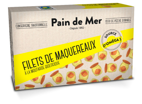 Filets de maquereaux à la moutarde biologique
