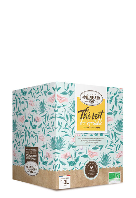 THÉ VERT BIO ÉQUITABLE CITRON GINGEMBRE 3L