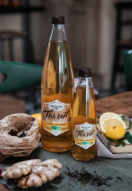 THÉ VERT BIO ÉQUITABLE CITRON GINGEMBRE 75cl