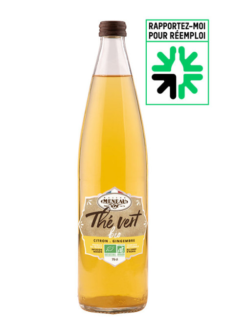 THÉ VERT BIO ÉQUITABLE CITRON GINGEMBRE 75cl