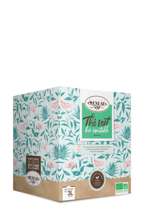 THÉ VERT BIO ÉQUITABLE MENTHE  3L